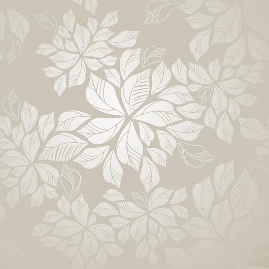 Seamless Silver Leaves Wallpaper Wall Decal