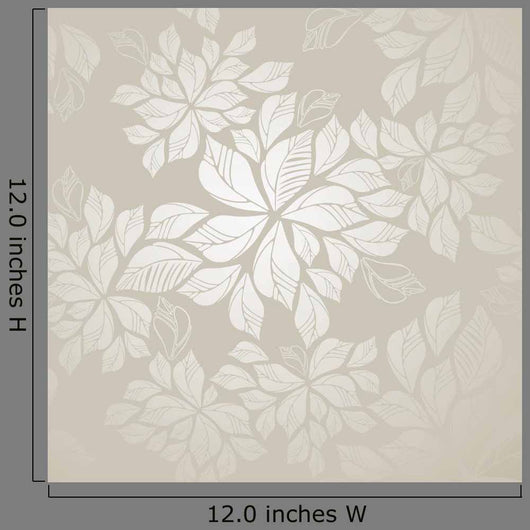 Seamless Silver Leaves Wallpaper Wall Decal