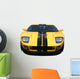 Yellow Muscle Car Wall Decal