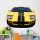 Yellow Muscle Car Wall Decal