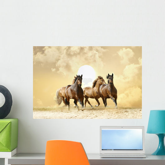 Horses Run Wall Decal