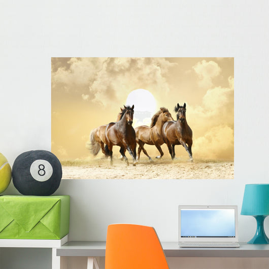 Horses Run Wall Decal