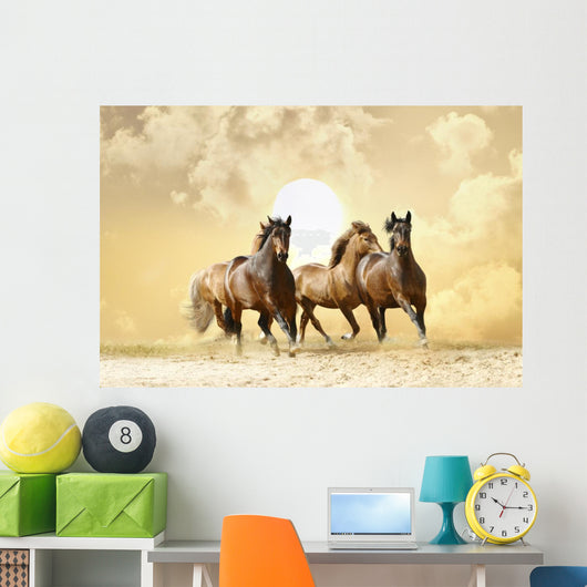 Horses Run Wall Decal