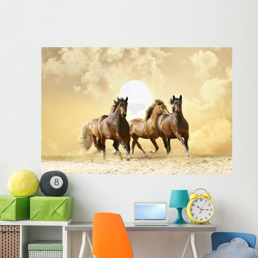 Horses Run Wall Decal