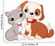 Cartoon Cat and Dog Wall Decal