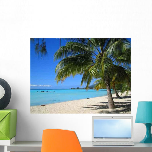 Plage Moorea En Polynesie Wall Decal