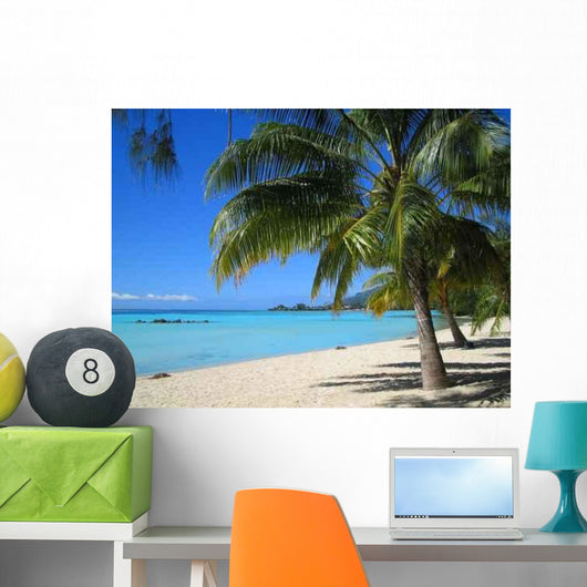 Plage Moorea En Polynesie Wall Decal