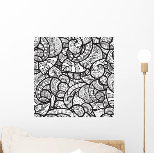 Vector Seamless Ethnic Doodle Wall Decal