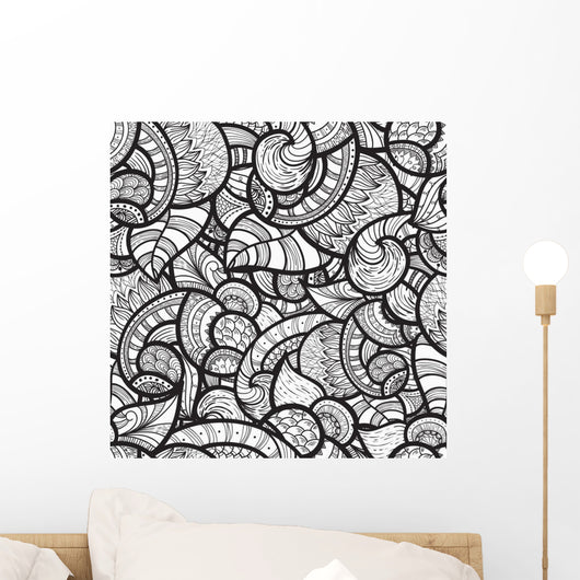 Vector Seamless Ethnic Doodle Wall Decal