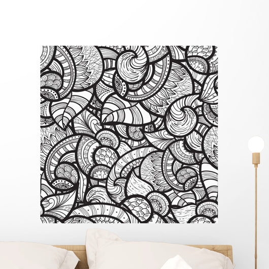 Vector Seamless Ethnic Doodle Wall Decal