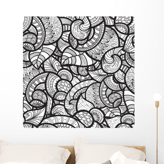 Vector Seamless Ethnic Doodle Wall Decal