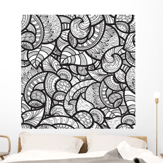 Vector Seamless Ethnic Doodle Wall Decal