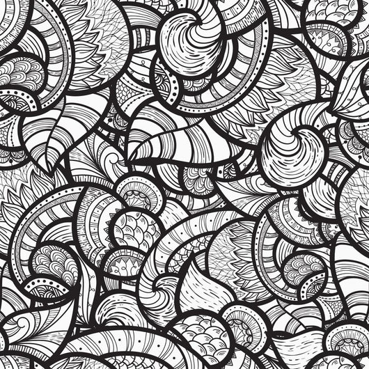 Vector Seamless Ethnic Doodle Wall Decal