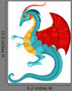 Blue Cartoon Dragon Wall Decal