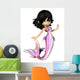 Cute Toon Purple Mermaid Wall Decal