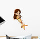Cute Toon Goldfish Mermaid Wall Decal