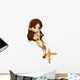 Cute Toon Goldfish Mermaid Wall Decal