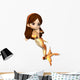 Cute Toon Goldfish Mermaid Wall Decal