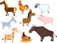 Farm Animal Set Wall Stickers Wall Decal