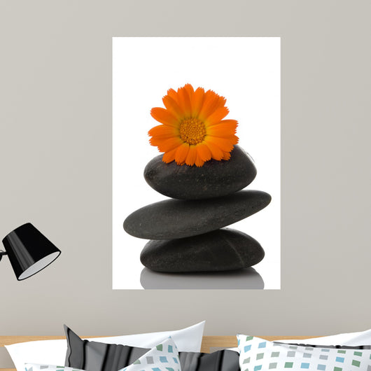 Spa Stone and Orange Wall Decal