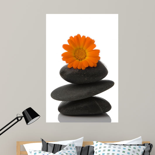 Spa Stone and Orange Wall Decal