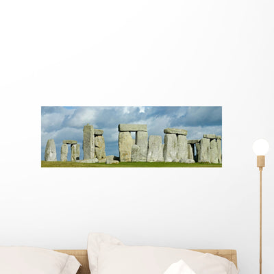 Storm over Ancient Stonehenge Wall Decal Panoramic Wall Decal shown on a wall