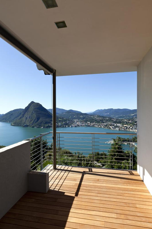 Modern Apartment Balcony Lake Wall Decal