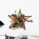 Star Shape Christmas Wreath Wall Decal