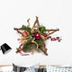 Star Shape Christmas Wreath Wall Decal