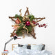 Star Shape Christmas Wreath Wall Decal
