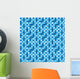 Pattern Blue Tiles Texture Wall Decal