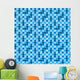 Pattern Blue Tiles Texture Wall Decal