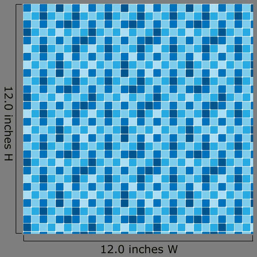 Pattern Blue Tiles Texture Wall Decal