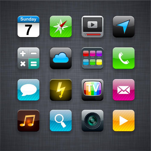 Square Modern App Icons Wall Decal