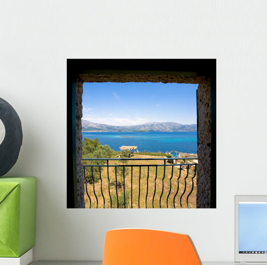 Croatian Islands Window Scene Wall Decal