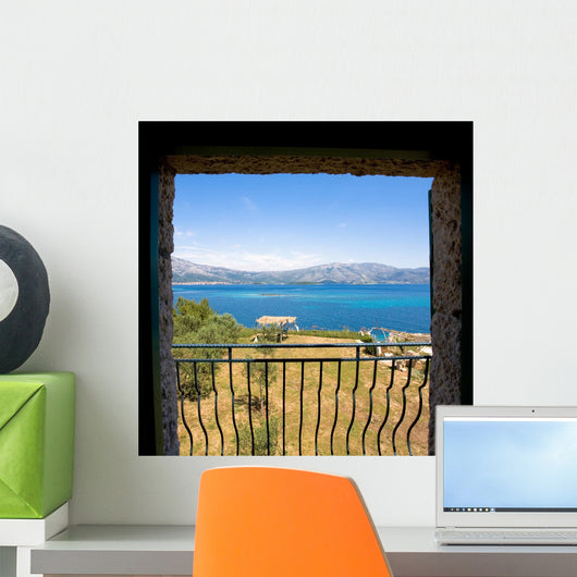 Croatian Islands Window Scene Wall Decal