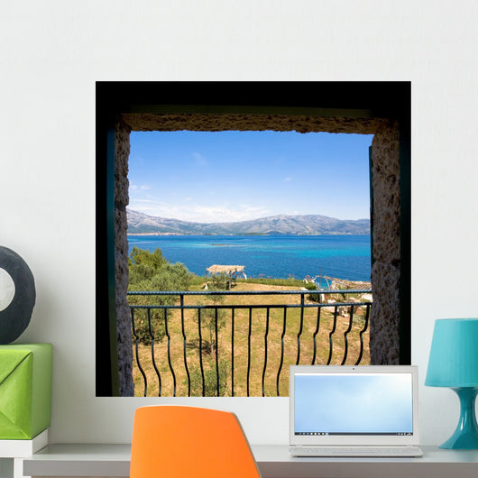 Croatian Islands Window Scene Wall Decal