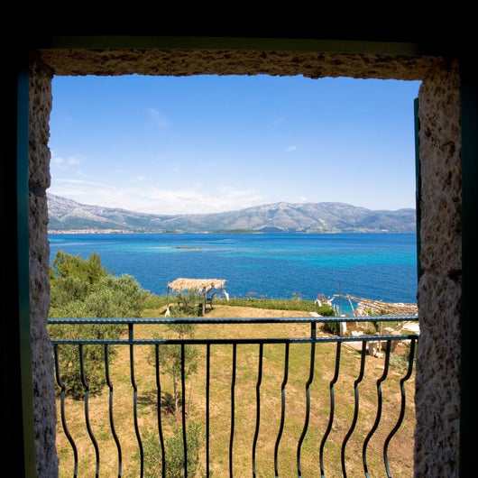 Croatian Islands Window Scene Wall Decal