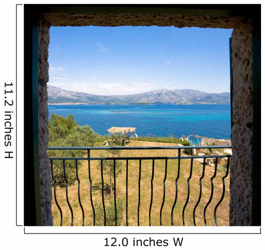Croatian Islands Window Scene Wall Decal