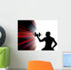 Body Building Male Lifting Weight Silhouette Wall Decal