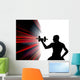 Body Building Male Lifting Weight Silhouette Wall Decal