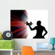 Body Building Male Lifting Weight Silhouette Wall Decal