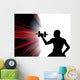 Body Building Male Lifting Weight Silhouette Wall Decal