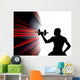 Body Building Male Lifting Weight Silhouette Wall Decal
