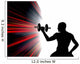 Body Building Male Lifting Weight Silhouette Wall Decal