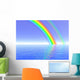 Rainbow over Sea Illustration Wall Decal