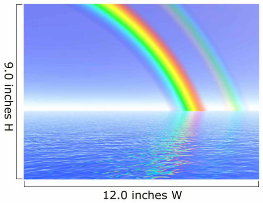 Rainbow over Sea Illustration Wall Decal