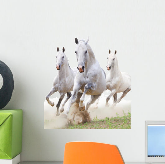 White Horses Dust Wall Decal