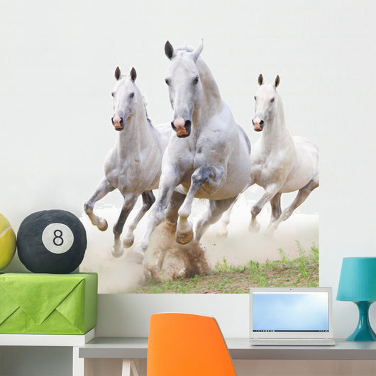White Horses Dust Wall Decal