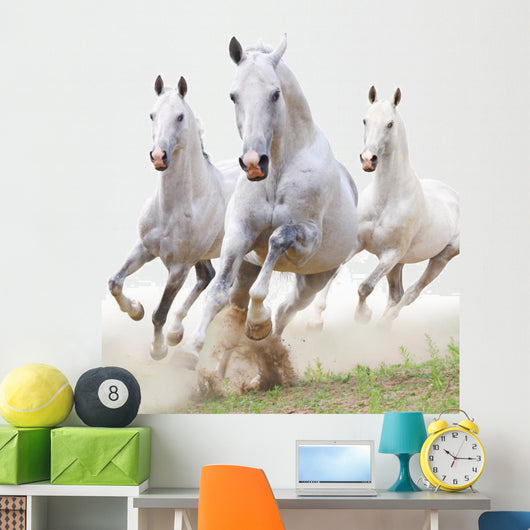 White Horses Dust Wall Decal
